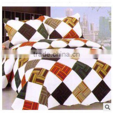 Korean new style patchwork grid bed sheet, bed cover 3pcs