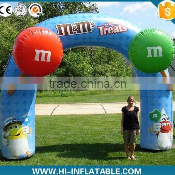 2015 New inflatable christmas decorations, Led inflatable candy gingerbread arch for yard decoration