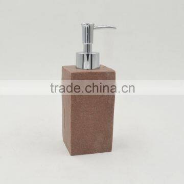 Brown Polyresin Sandstone Bathroom Accessories Set for Hotel and Home photo-2