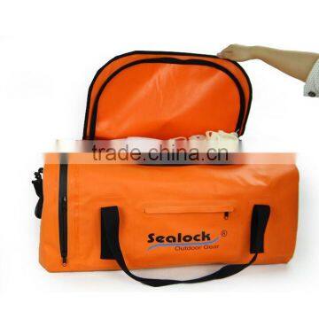 Orange 60L travel bag waterproof bag for outdoor sports