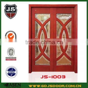 100% pure beech wood double glass door