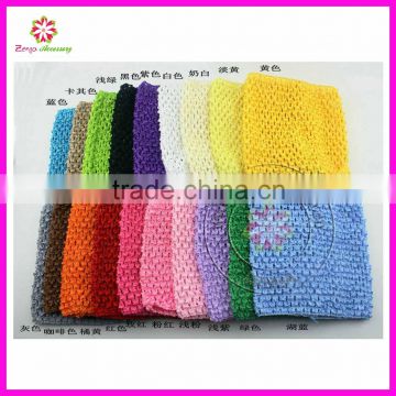 9" Wide elastic handmade plain crochet headband for baby tutu tops