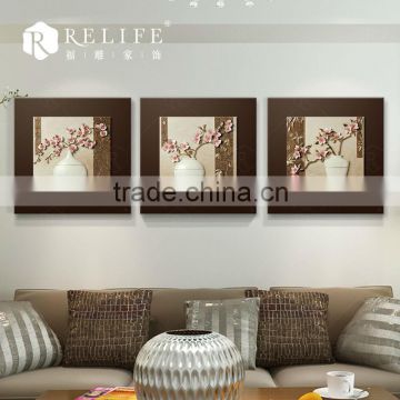 hot sell fashion art resin canvas acrylic painting flowers