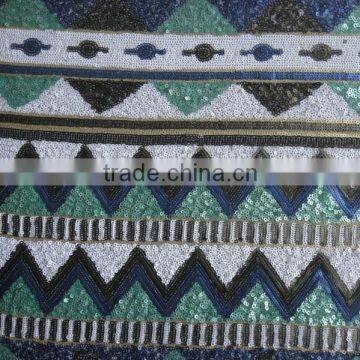 Hot sale high quality sequin embroidery fabric made in china