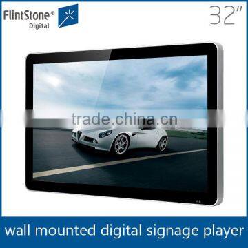 32 inch metal housing ipad shape video player, hotel lobby lcd advertising display