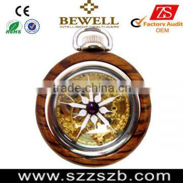 High quality automatic alloy&wood pocket watch factory