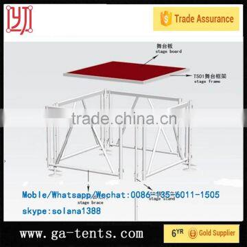 Industrial portable plexiglass stage for concert equipment stage with stairs