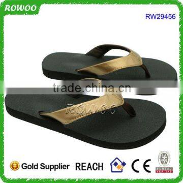 Summer Gold Metallic PU Yoga Mat Lady Fashion Women Sandals