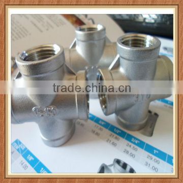 Casting Stainless Steel NPT Thread Pipe Cross