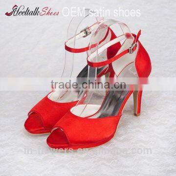 PU materia handmade China wholesale lady high heel shoe