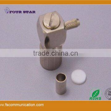 1.6/5.6 male crimp right angle connector for SYV-75-2-2 cable A