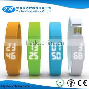 Colorful Silicone LED Watch Bracelet USB Flash Drive, led wristband usb watch, bracelet usb watch                        
                                                Quality Choice