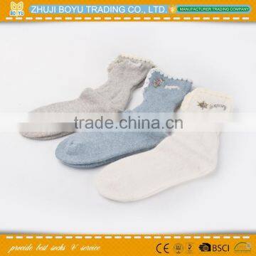 BY-161201 Angora Material Ladies Angora Socsk Casual Socks for Winter With Striped Pattern Quality Choice