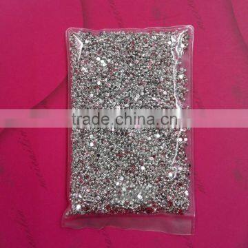 Electroplate Gold & Silver Acrylic Half Round Pearl Nail Art Rhinestone Decoration photo-6