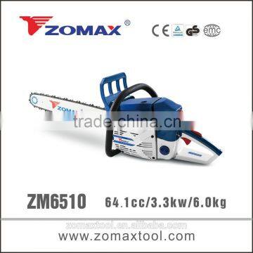 hot new products for 2015 64.1cc ZM6510 70cc chainsaw for tree feller