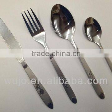 Sanding Stainless Steel Silverware Set