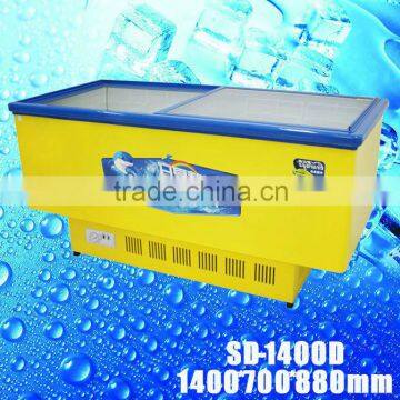 SD-1400D island freezer glass door chest freezers commercial deep freezer