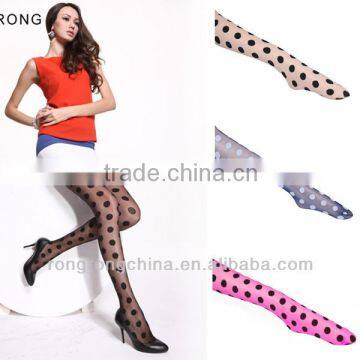 russian fashion dot rose fleshcolor blue tights