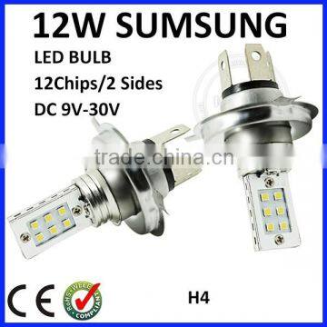 car parts factory China wholesale car led lighting 12w 24v 12v sum-sung chip fog light h4 led led h4 headlights