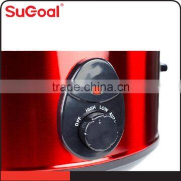 Red Outer Body Ceramic Slow Cooker With GS ROHS Certs photo-4