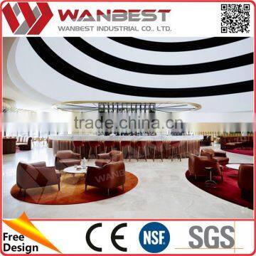 Arc-Shaped Counter Table Round Illuminated Led Bar Counter For Restaurant
