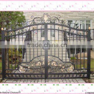 Industrial wrought iron garden gate