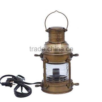 Masthead Electric Lamp, Antique Brass Electric Lamp 1847