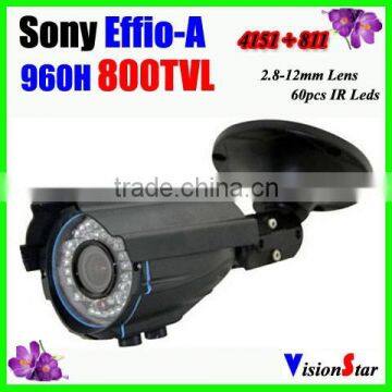 Varifocal 2.8-12mm Lens 60pcs IR Leds Outdoor Using CCTV Bullet Camera With Strong Bracket Effio-A 800TVL Vision Star photo-2