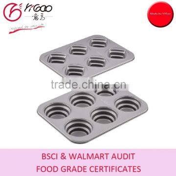 Cake Boss Specialty Nonstick Bakeware 2-Piece 6-cup Round and Square Mini Stacked Cakelette Pan