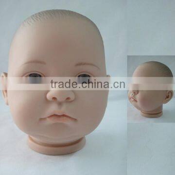 24'' reborn baby doll head full silicone vinyl doll heads craft