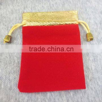 Professional Gold Microfiber Top Mini Velvet Bag Soft With Aglets photo-4