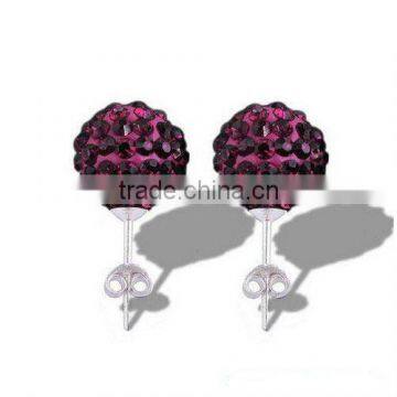 Shamballa crystal ball stud earring,ear stud