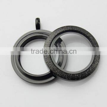Wholesale Cheap Black 316L Stainless Steel Screw Twist Sparkle 25mm Floating Charms Lockets