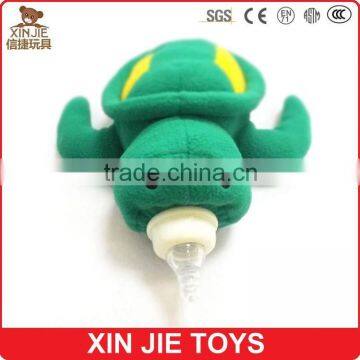 green turtle baby bottle sleeve customize plush cute turtle milk bottle sleeve pacifier toys