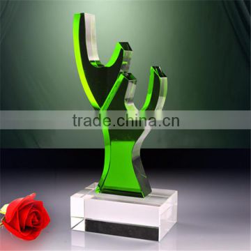 customized Souvenir gift tree shaped crystal award trophy