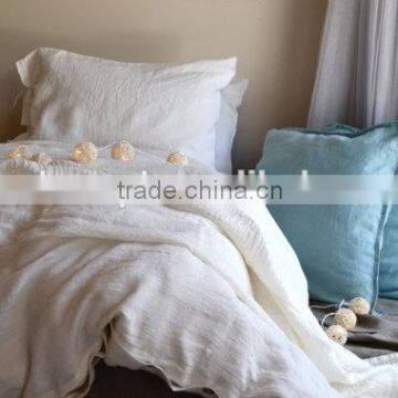 popular pure linen sheet set / duvet cover set / white colour