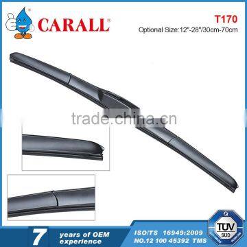 14"-28' U-hook universal car wiper blade for all japanese car with three part spoiler