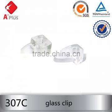 transparent plastic glass clip