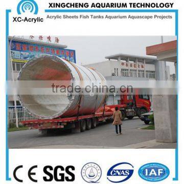 Xc-acrylic Cast Cylindrical Acrylic Fish Tank Oceanarium for Restaurant