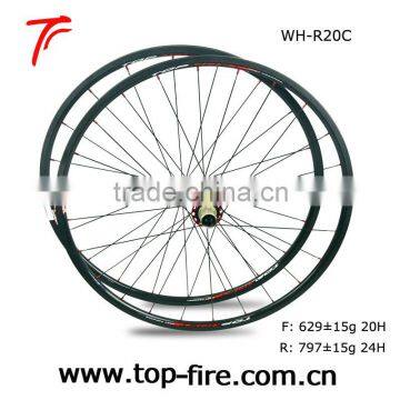 2014 high quality 20mm clincher carbon wheelset for road bicycle on sale