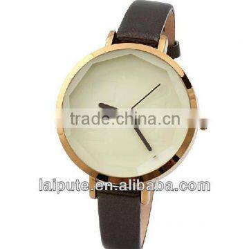 2013 new leather strap watch with pc movt