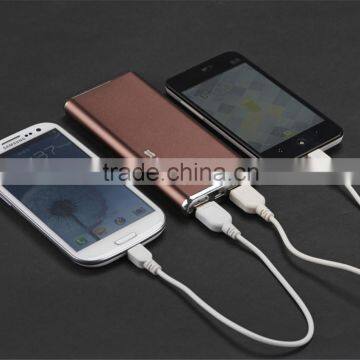 Portable charger power bank 8000mAh with dual USB output