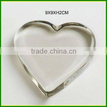 Crystal glass heart shaped paperweight wholesale