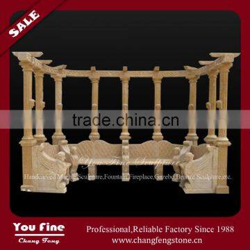 High Quality Carved Outdoor Decorative Classical Stone Bench