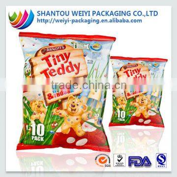 waterproof dry food/candy bar packaging pouch with windows