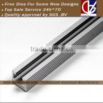 Extruded Aluminum Channel With Silver Matte,Bronze Polish,Wood Color