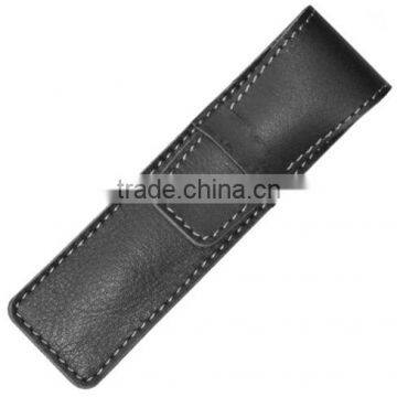 leather pen case single pen holder black wholesale