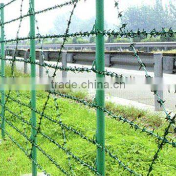 low price PVC coated barbed wire wall price for sale