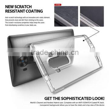Samco Crystal Clear PC Back TPU Bumper Drop Protective Shock Absorbing Attached Dust Cap Cell Phone Display Case for LG G4