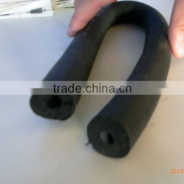 Plastic foam thermal and cold insulation pipe